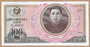 100 Won 1978 FE Coreia do Norte Ásia