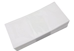 100 Envelope Plástico Com Cartolina Para Cédulas 9x19cm Branco