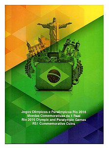 Álbum Para 17 Moedas Olimpíadas Rio 2016 Com Acrílico