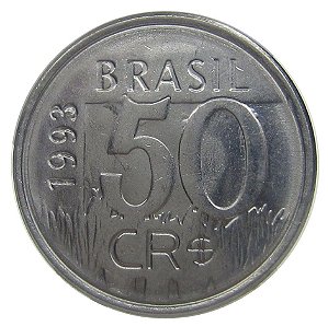 50 Cruzeiros Reais 1993 MBC Onça Pintada V-434