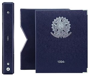 Álbum Moedas De Luxo Nº 4 República Real 1994 - 2029 Azul
