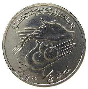 ½ Dinar 2013 SOB Tunísia África