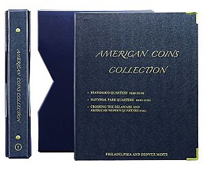 Álbum de Luxo Nº1 American Coins Série Quarter Dollar Collection