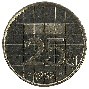 25 Cents 1982 MBC Holanda Europa