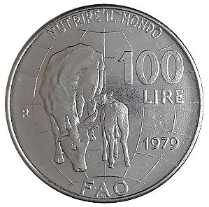 100 Liras 1979 SOB Itália Europa FAO