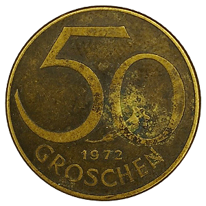 50 Groschen 1972 MBC Áustria Europa