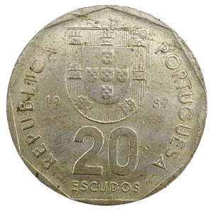 20 Escudos 1987 MBC Portugal Europa