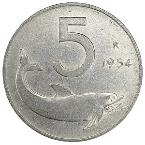 5 Liras 1954 MBC Itália Europa