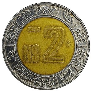 2 Pesos 1994 MBC México América