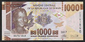 1.000 Francs Guinéens 2017 Guiné FE África