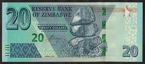 20 Dollars 2020 FE Zimbabwe África