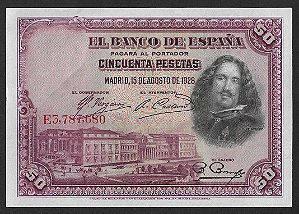 50 Pesetas 1928 FE Espanha Europa