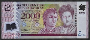 2.000 Guaranies 2017 FE Paraguai América Polímero