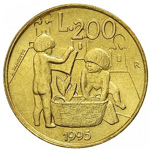 200 Liras 1995 SOB San Marino Europa