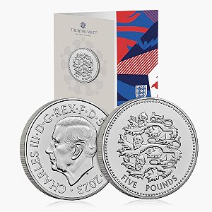 Blister 5 Libras Comemorativa Orgulho da Inglaterra 2023 Reino Unido
