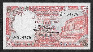 5 Rupees 1982 SOB/FE Sri Lanka Ásia
