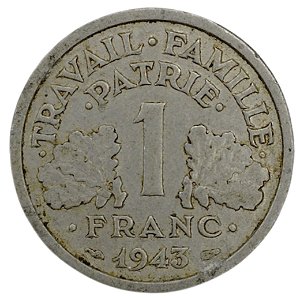 1 Franc 1943 MBC França Europa
