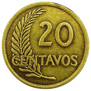 20 Centavos 1948 MBC Republica Peruana Peru América
