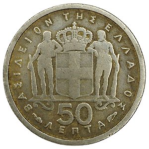 50 Lepta 1954 MBC Grécia Europa