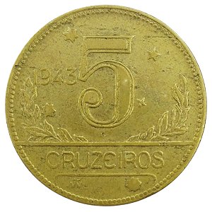 5 Cruzeiros 1943 MBC+ V-253