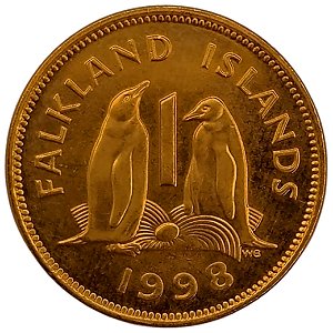 1 Penny 1998 SOB Ilhas Falklands América