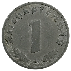 1 Reichspfennig 1943 (A) MBC Zinco Alemanha Europa