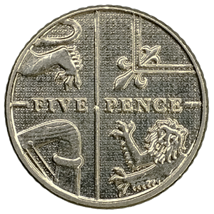 5 Pence 2012 MBC Reino Unido Europa