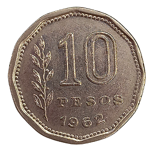 10 Pesos 1962 MBC Argentina América