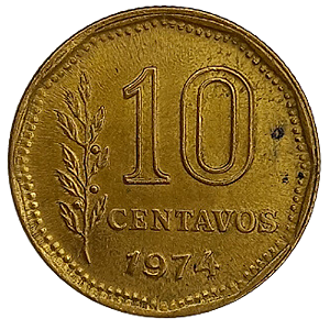 10 Centavos 1974 MBC Argentina América