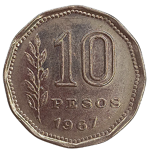 10 Pesos 1967 MBC Argentina América