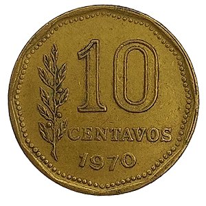 10 Centavos 1970 MBC Argentina América