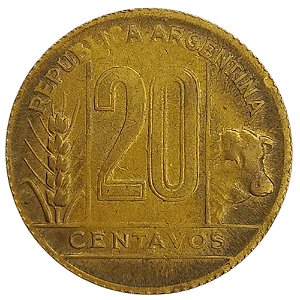 20 Centavos 1948 MBC Argentina América