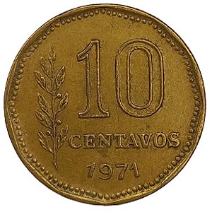 10 Centavos 1971 MBC Argentina América