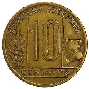 10 Centavos 1942 MBC Argentina América