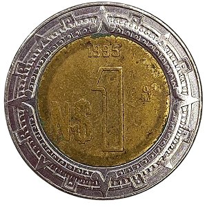 1 Peso Novo 1995 MBC México América