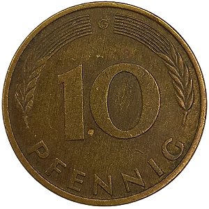 10 Pfennig 1989 MBC (G) Alemanha