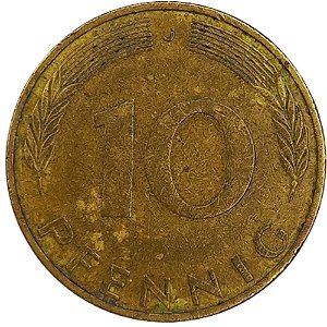 10 Pfennig 1971 MBC (J) Alemanha