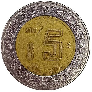 5 Pesos 2001 MBC México