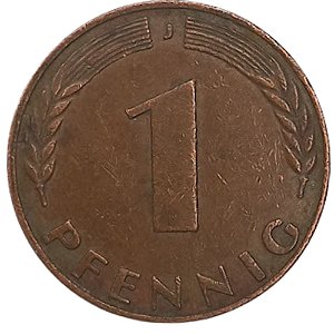 1 Pfennig 1950 MBC (J) Alemanha
