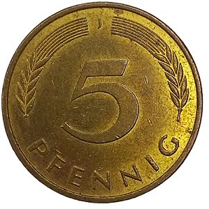 5 Pfennig 1990 MBC (J) Alemanha