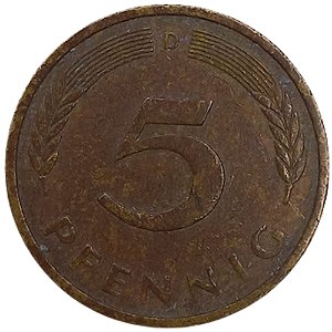 5 Pfennig 1980 MBC (D) Alemanha