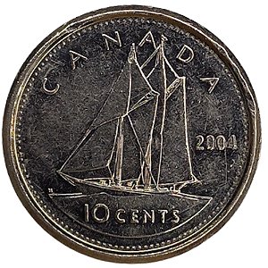 10 Cêntimos 2004 MBC Canadá