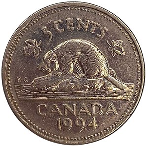 5 Cêntimos 1994 MBC Canadá