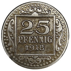 25 Pfennig  1918 Münster Em Westfalen Alemanha