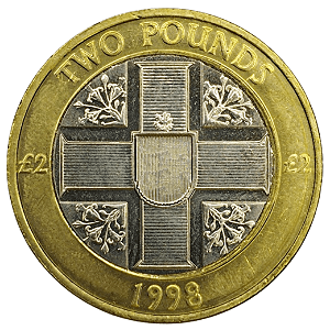 2 Pounds 1998 SOB Guernsey Europa