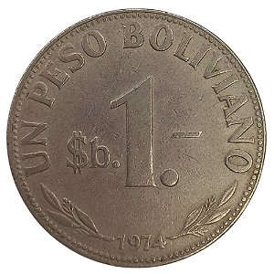 1 Boliviano 1974 MBC Bolívia