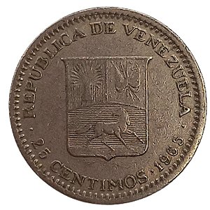 25 Cêntimos 1965 MBC Venezuela