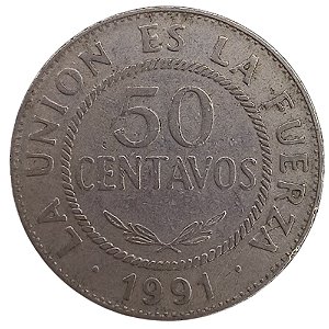 50 Centavos 1991 MBC Bolívia