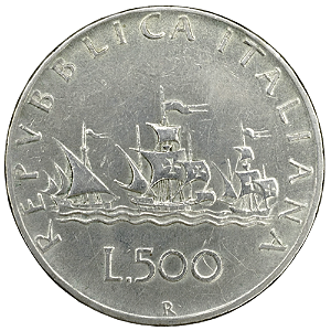 500 Liras 1961 SOB Itália Prata 0.835 Europa