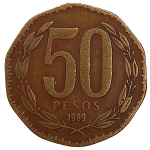 50 Pesos 1989 MBC Chile